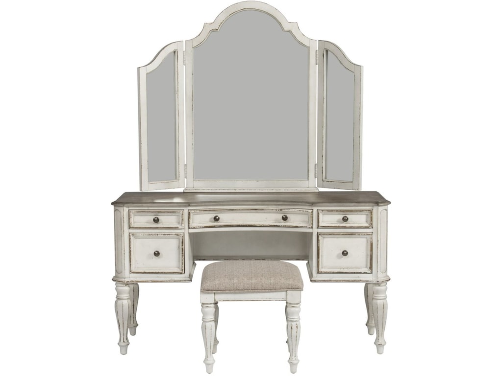 Glass Vanity Sets For Bedroom / A glass top and shelf provides ample